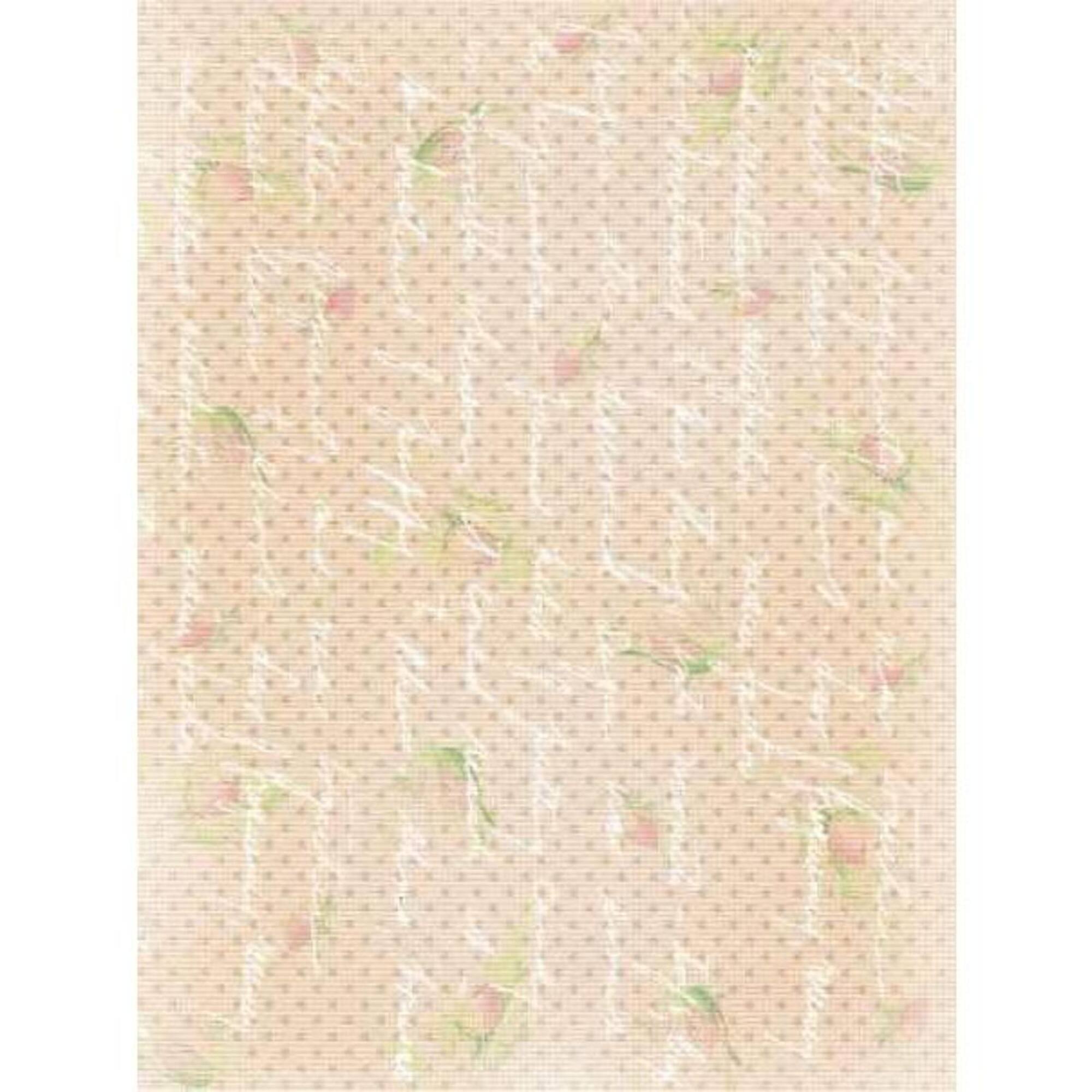 Designer Printed Floral 18 Count Aida Canvas